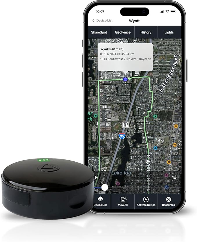 LandAirSea 54 GPS Tracker - Made in the USA from Domestic & Imported Parts. Long Battery, Magnetic, Waterproof, Global Tracking. Subscription Required image 1