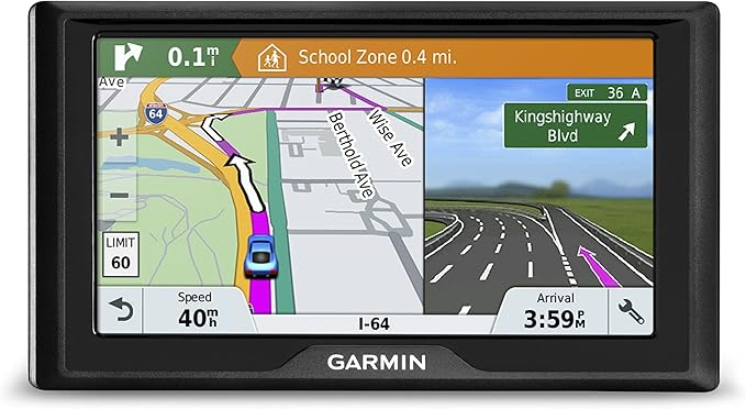 Garmin Drive 61 USA LM GPS Navigator System with Lifetime Maps, Spoken Turn-By-Turn Directions, Direct Access, Driver Alerts, TripAdvisor and Foursquare Data image 1