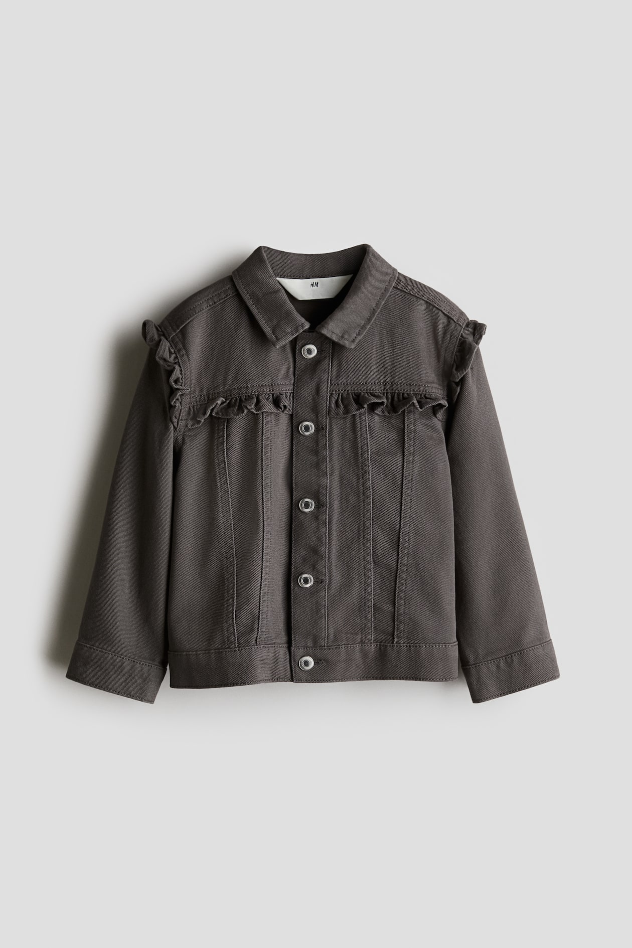 RUFFLE-TRIMMED TWILL JACKET image 1