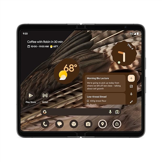 Google Pixel Fold - Unlocked Android 5G Smartphone with Telephoto Lens and Ultrawide Lens - Foldable Display - 24-Hour Battery - Obsidian - 256 GB image 2