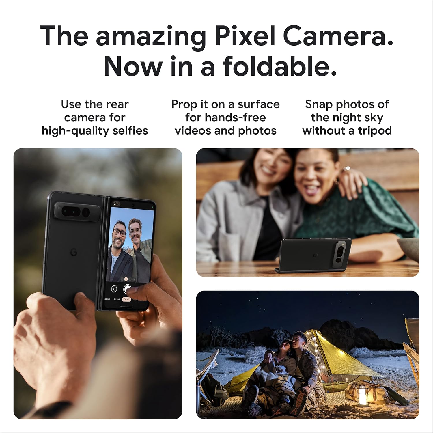 Google Pixel Fold - Unlocked Android 5G Smartphone with Telephoto Lens and Ultrawide Lens - Foldable Display - 24-Hour Battery - Obsidian - 256 GB image 5