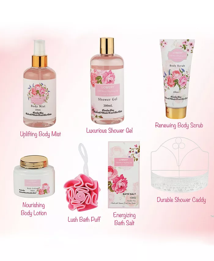 Lovery Wild Rose and Raspberry Body Care 7 Piece Gift Set image 3