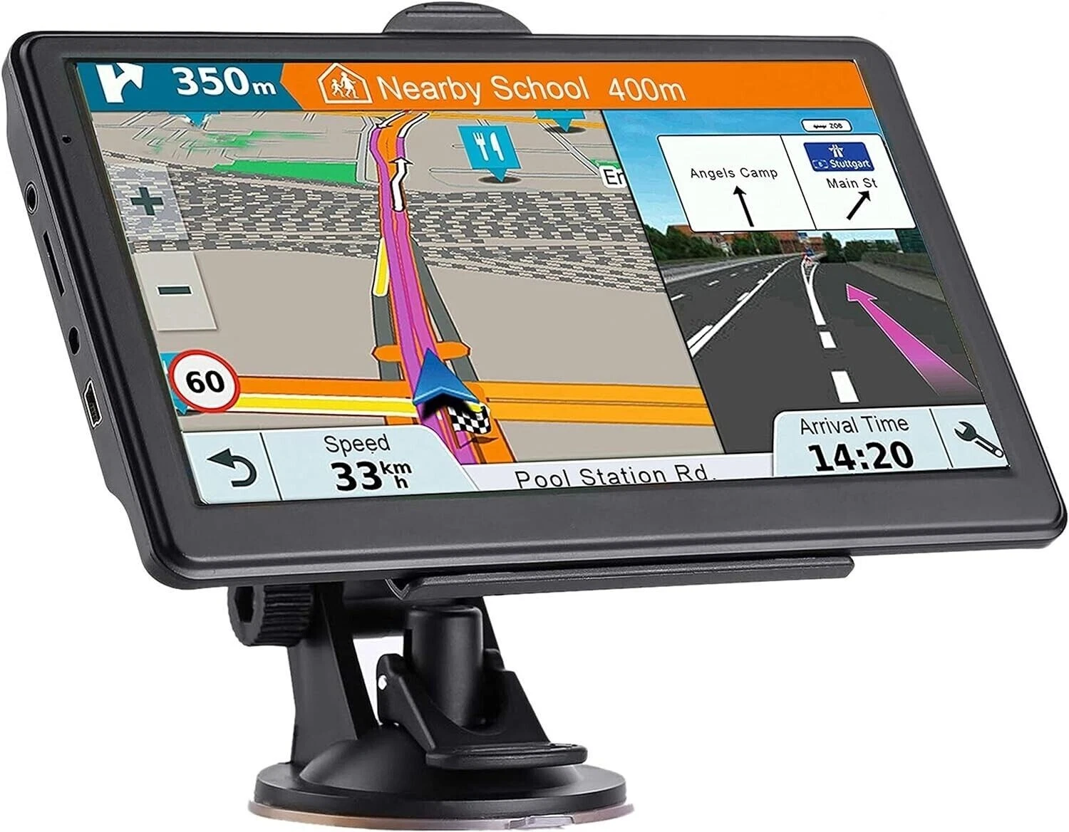 Gps Navigation for Car/Truck Touch Screen Maps w/ Spoken Direction 7" image 1