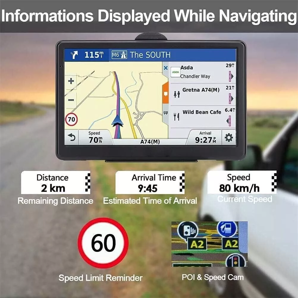Gps Navigation for Car/Truck Touch Screen Maps w/ Spoken Direction 7" image 5