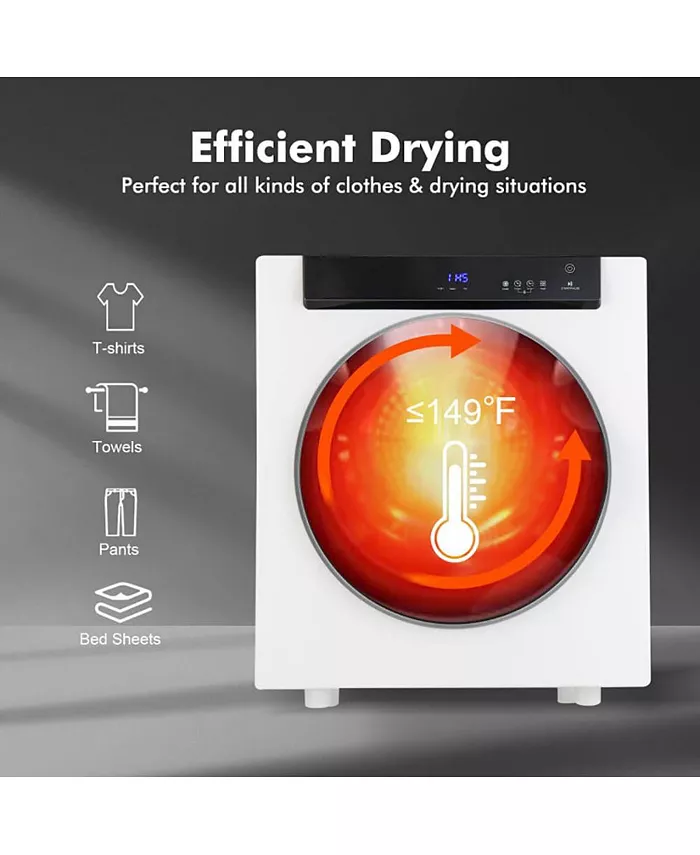 2.6 Cu.ft Compact Clothes Dryer with Touch Panel and 2 Modes Shipped and sold by Kuyotq image 5