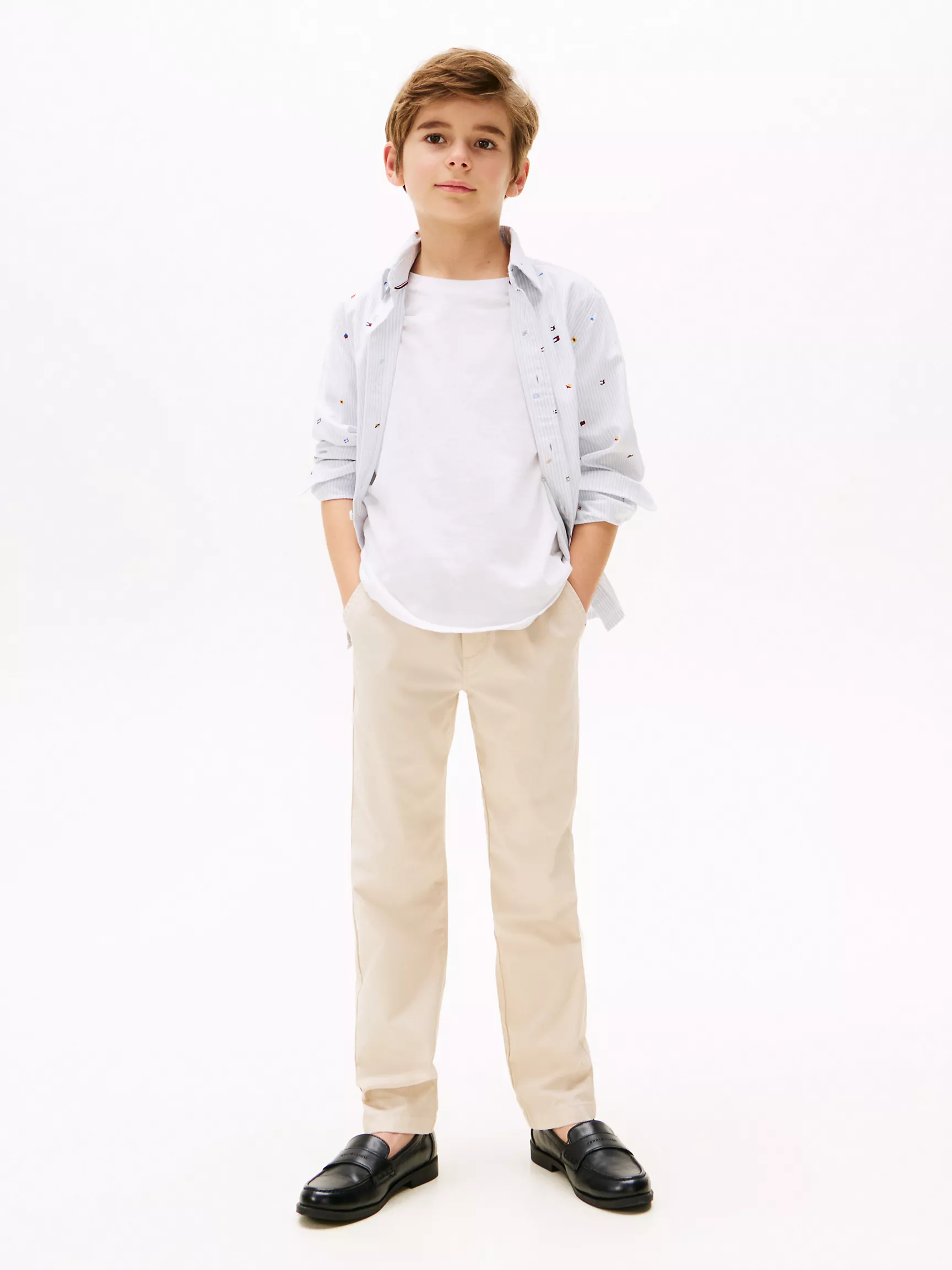Kids' Stretch-Cotton Poplin Pull-On Pant image 1