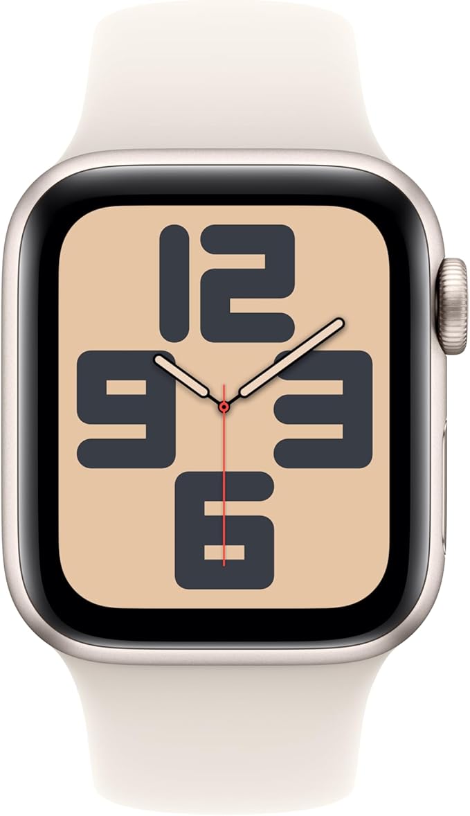 Apple Watch SE (2nd Gen) [GPS 40mm] Smartwatch with Starlight Aluminum Case with Starlight Sport Band M/L. Fitness and Sleep Trackers, Crash Detection, Heart Rate Monitor, Retina Display image 2