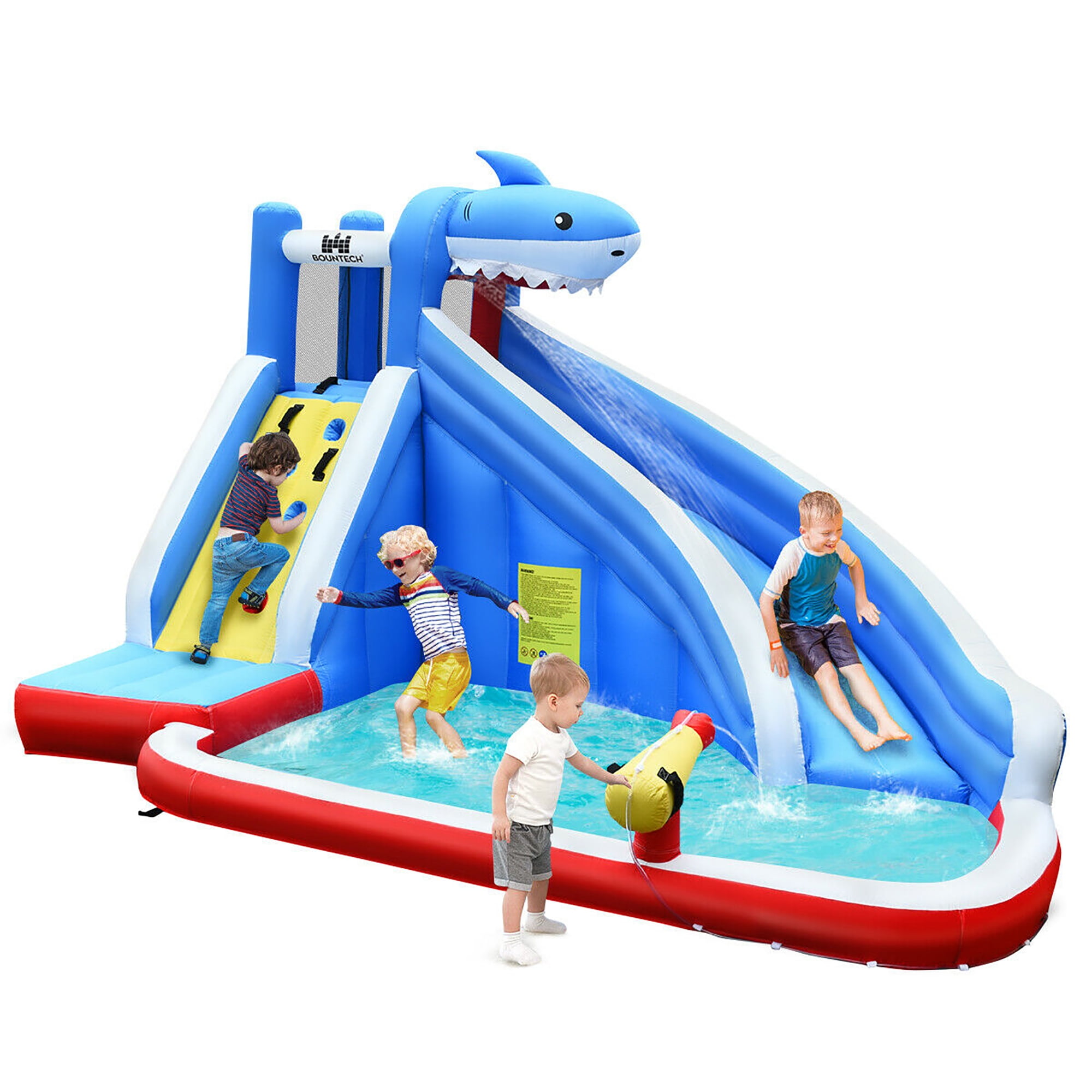 Costway Inflatable Water Slide Animal Shaped Bounce House Castle Splash Water Pool without Blower image 1