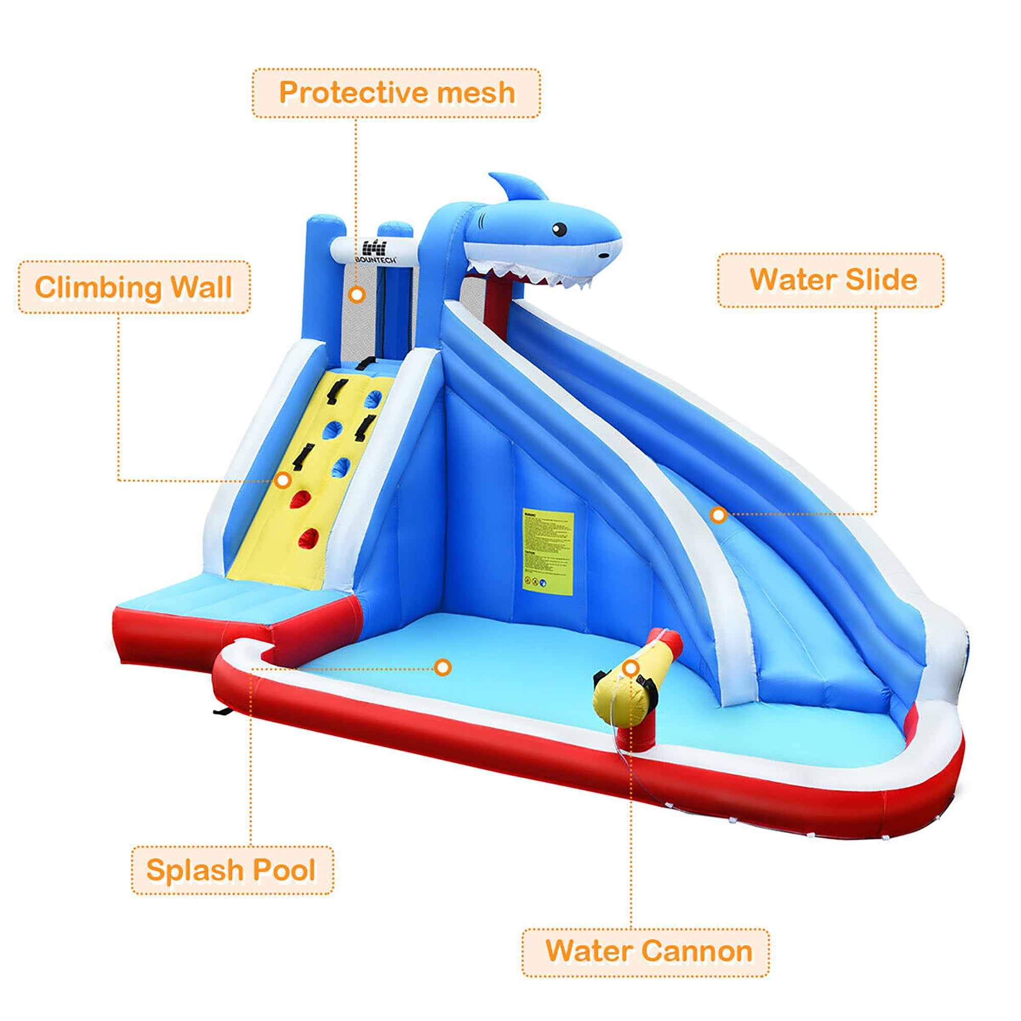Costway Inflatable Water Slide Animal Shaped Bounce House Castle Splash Water Pool without Blower image 8