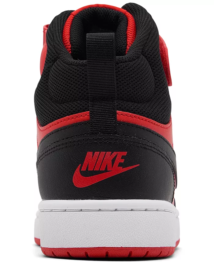 Nike Big Kids Court Borough Mid 2 Adjustable Strap Closure Casual Sneakers from Finish Line image 2