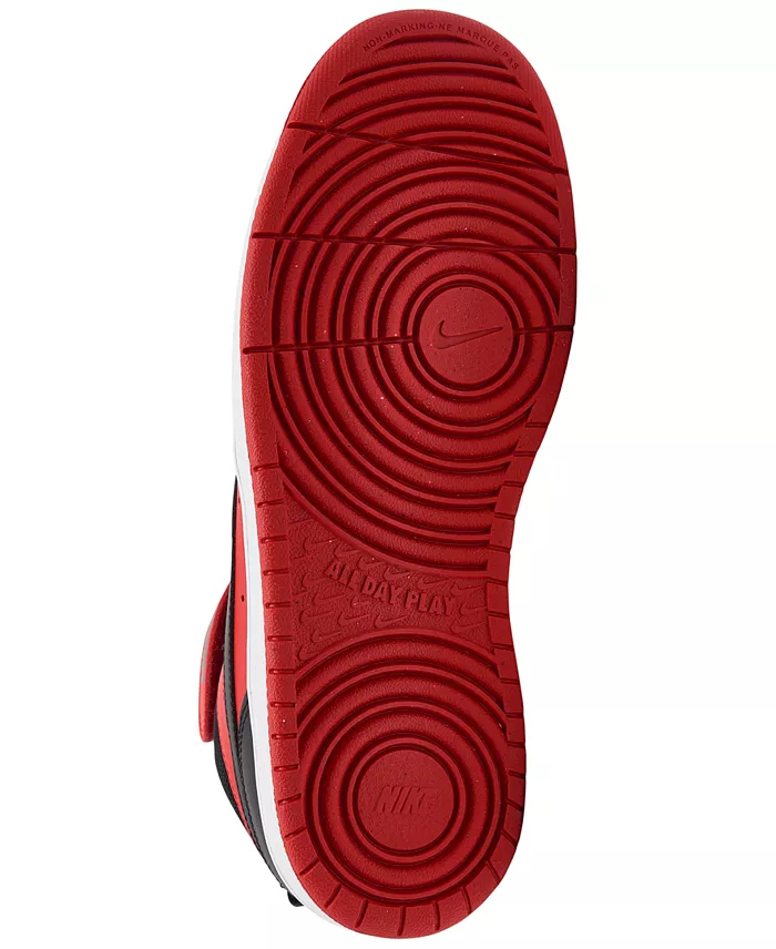 Nike Big Kids Court Borough Mid 2 Adjustable Strap Closure Casual Sneakers from Finish Line image 4