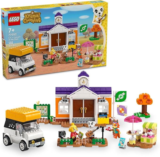 LEGO Animal Crossing K.K.’s Concert in The Plaza Building Toys Set - Animal Crossing Toy Figures & Playsets for Kids, Girls & Boys, Ages 7+ - Pretend Play Birthday Gift - 77052 image 1