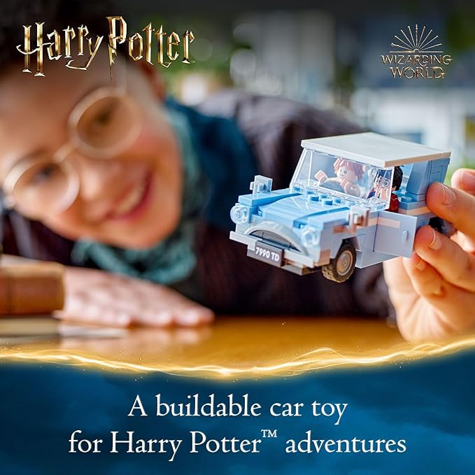 LEGO Harry Potter Flying Ford Anglia, Buildable Car Toy with 2 Minifigures for Role Play, Fantasy Playset for Kids, Harry Potter Car, Gift for Boys, Girls and Any Fan Ages 7 and Up, 76424 image 2