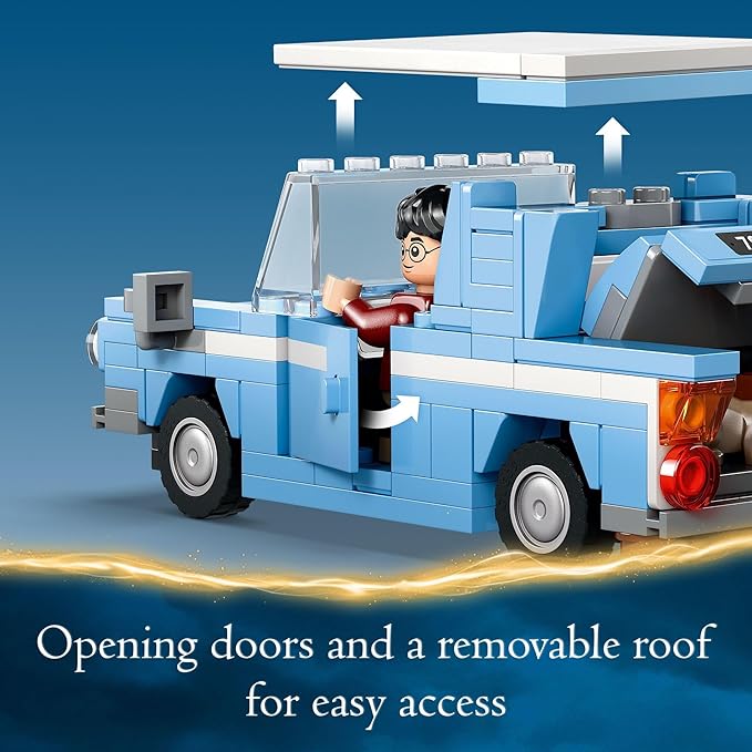 LEGO Harry Potter Flying Ford Anglia, Buildable Car Toy with 2 Minifigures for Role Play, Fantasy Playset for Kids, Harry Potter Car, Gift for Boys, Girls and Any Fan Ages 7 and Up, 76424 image 3