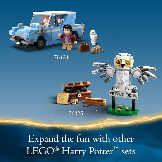 LEGO Harry Potter Flying Ford Anglia, Buildable Car Toy with 2 Minifigures for Role Play, Fantasy Playset for Kids, Harry Potter Car, Gift for Boys, Girls and Any Fan Ages 7 and Up, 76424 image 6