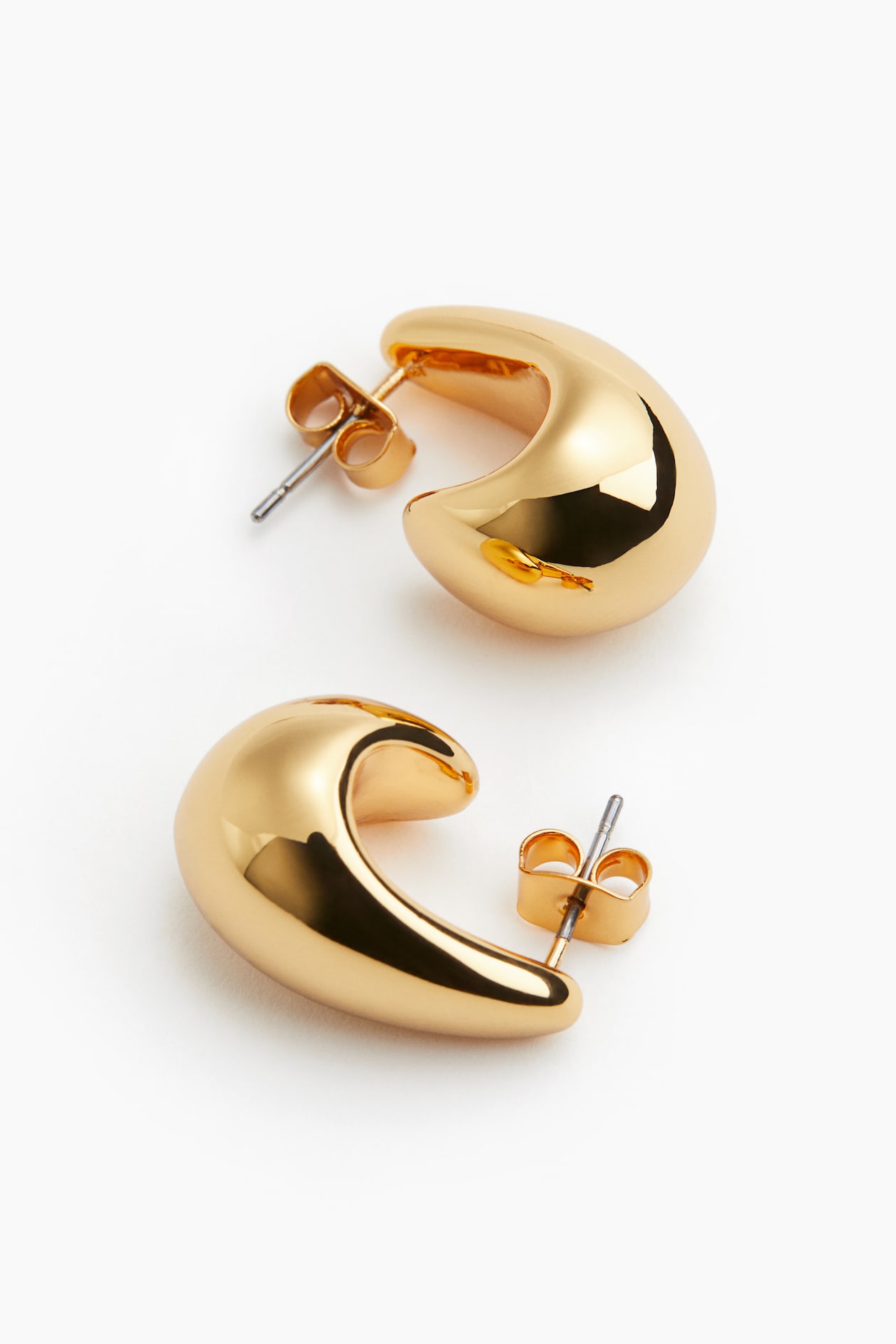 GOLD-PLATED DOME EARRINGS image 3
