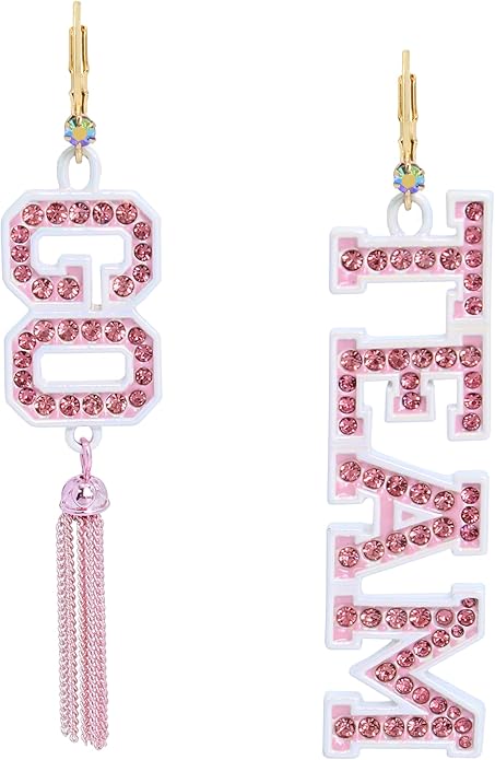 Betsey Johnson Womens GO TEAM Mismatch Earrings image 1