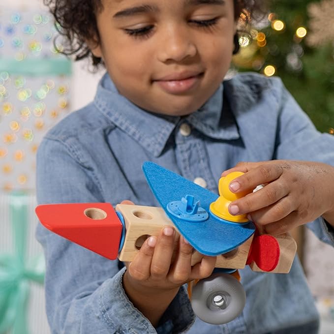 Melissa & Doug Blockables™ Vehicles Snap and Play, Mix and Match Connectable Wooden Building Blocks Play Set Toy for Preschool Boys and Girls (54 Pcs) image 5