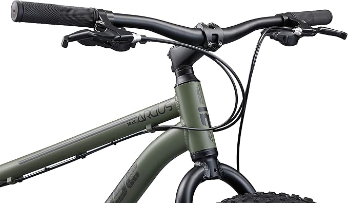 Mongoose Argus Trail or ST Fat Tire Mountain Bike, 20, 24 or 26 Inch Bike for Kids and Adults, 7 or 16 Speed, Aluminum or Steel Frame, Knobby Mountain Fat Tires, Mechanical Disc Brakes image 6