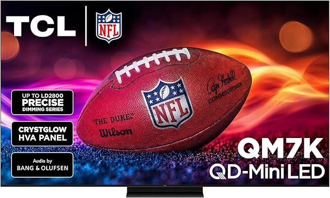 TCL 55-Inch QM7K QLED 4K Smart QD-Mini LED TV with Google TV (55QM7K, 2025 Model) Dolby Vision IQ, Dolby Atmos, HDR, Game Accelerator up to 240Hz, Voice Remote, Works with Alexa, Streaming Television image 1