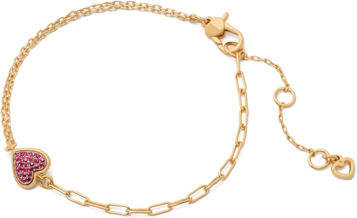 kate spade new york Heart Pave Line Bracelet, Red image 1