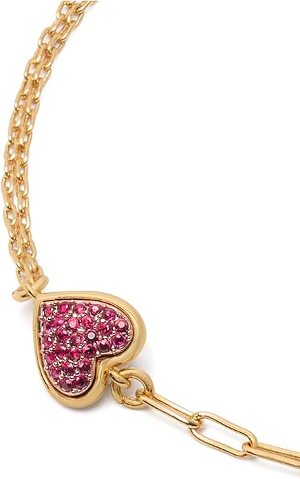 kate spade new york Heart Pave Line Bracelet, Red image 2