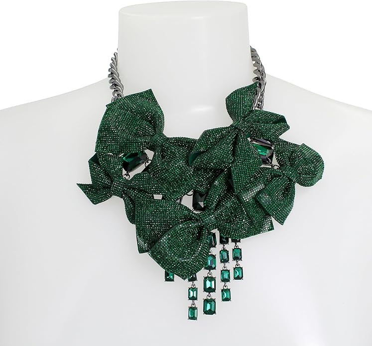 Betsey Johnson Womens Pavé Bow Necklace image 3