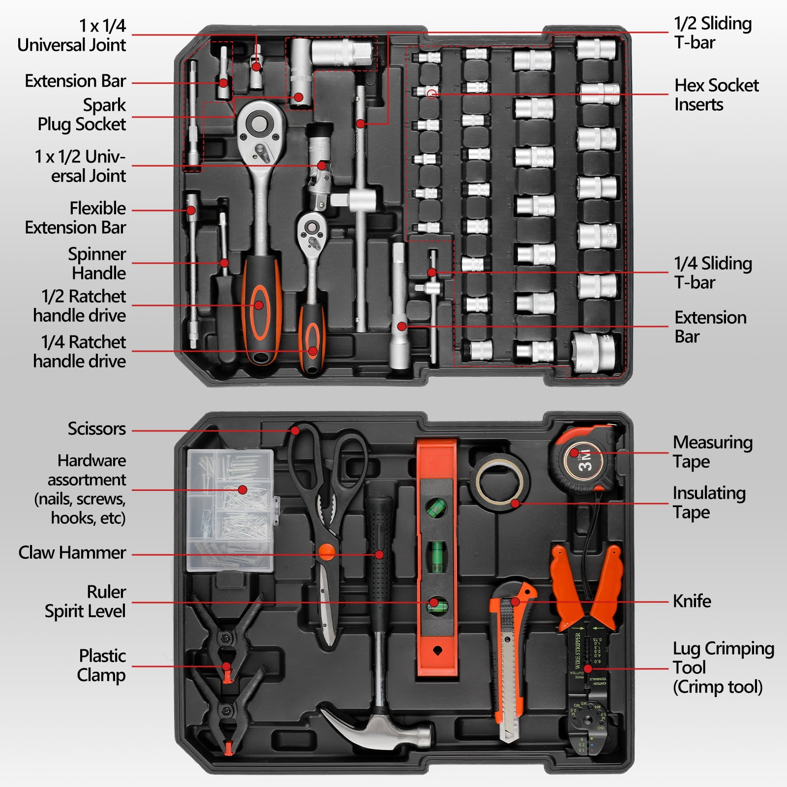 TLGREEN 799pcs Mechanic Tool Set with Trolley Case for Home, Automotive, Garage & Dorm image 3