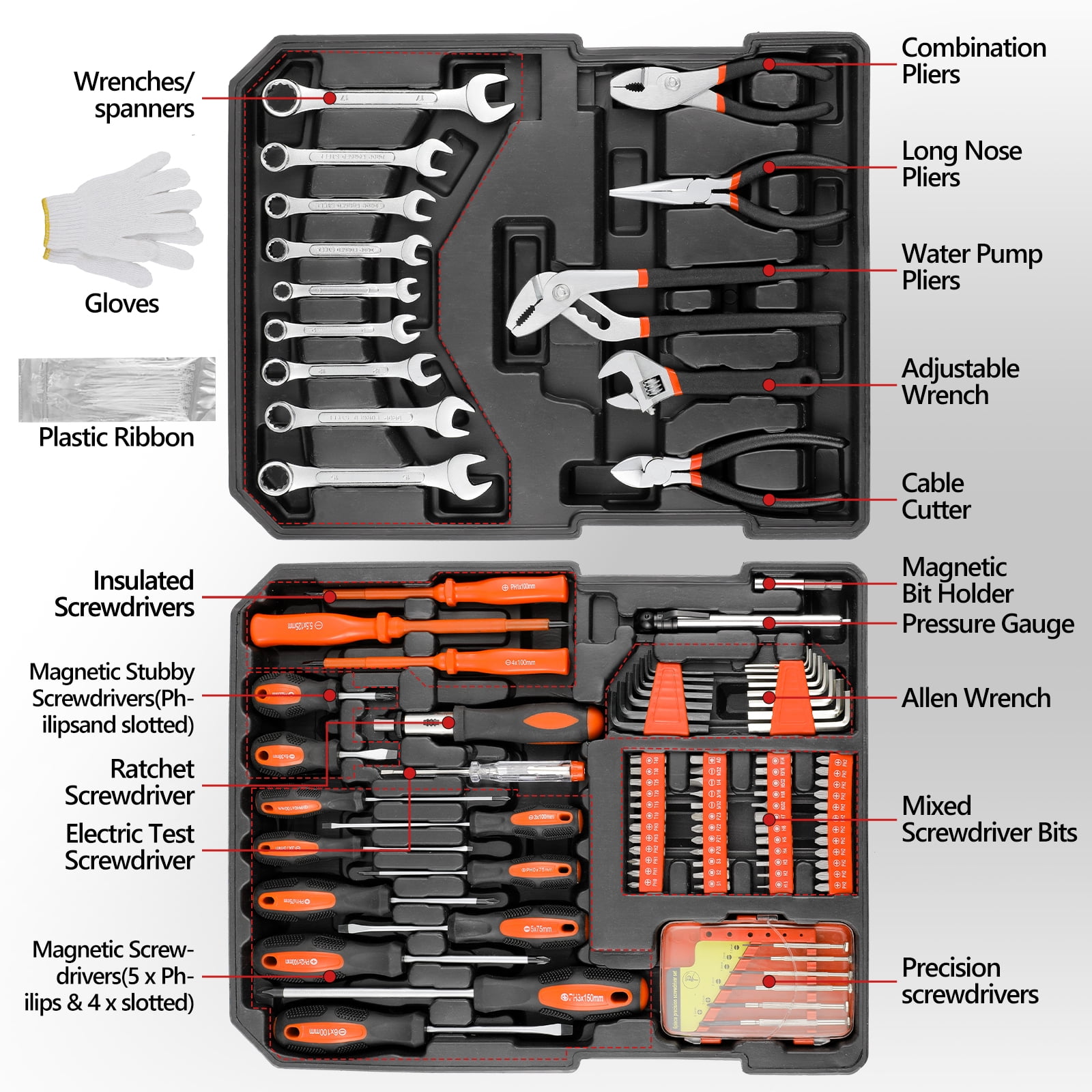 TLGREEN 799pcs Mechanic Tool Set with Trolley Case for Home, Automotive, Garage & Dorm image 4