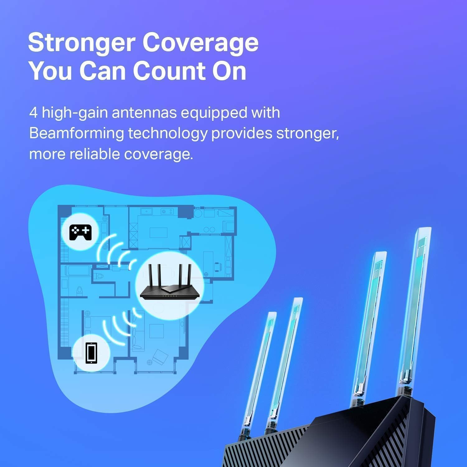 TP-Link AX1800 WiFi 6 Router V4 (Archer AX21) – Dual Band Wireless Internet, Gigabit, Easy Mesh, Works with Alexa - A Certified for Humans Device, Free Expert Support image 7