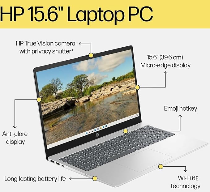 HP Laptop Computer for Home and Business Student, 15.6" FHD, Intel 4-Core Processor (Beat i3-1115G4), 32GB DDR4 RAM, 1TB PCIe SSD, WiFi 6E, Bluetooth 5.3, Type-C, HDMI, Windows 11 Pro, Tichang image 2