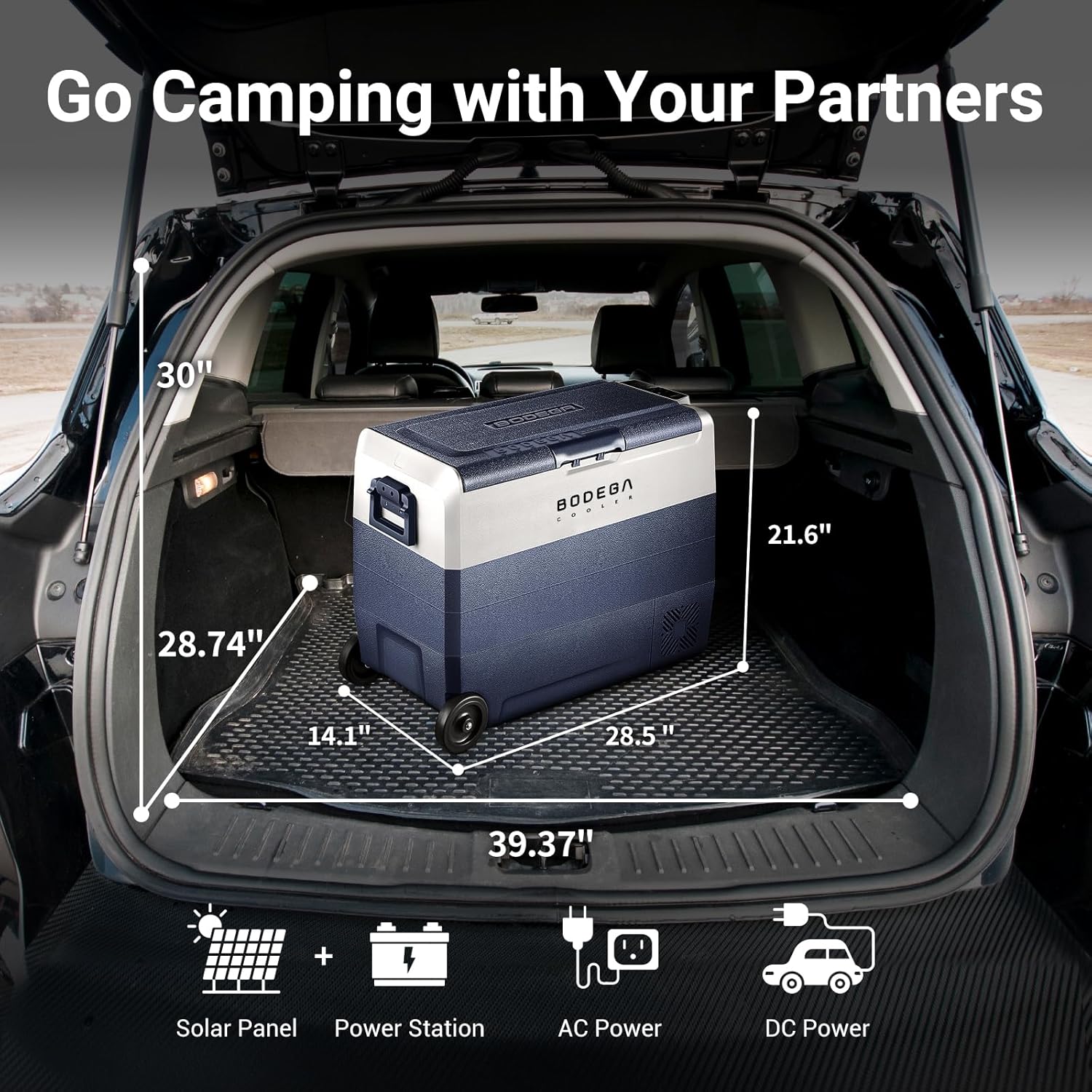 BODEGACOOLER 12 Volt Refrigerator,64 Quart Car Fridge Dual Zone WIFI APP Control,60L Portable Refrigerator Freezer, -4℉-68℉,12v Cooler Fridge,12/24V DC and 100-240V AC for Outdoor,Camping,Travel image 7