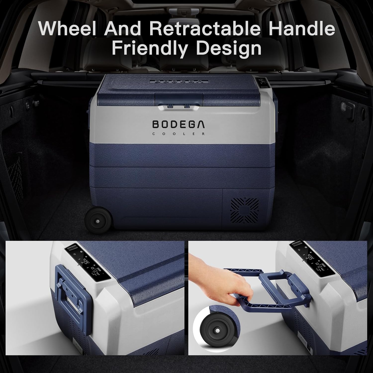 BODEGACOOLER 12 Volt Refrigerator,64 Quart Car Fridge Dual Zone WIFI APP Control,60L Portable Refrigerator Freezer, -4℉-68℉,12v Cooler Fridge,12/24V DC and 100-240V AC for Outdoor,Camping,Travel image 8