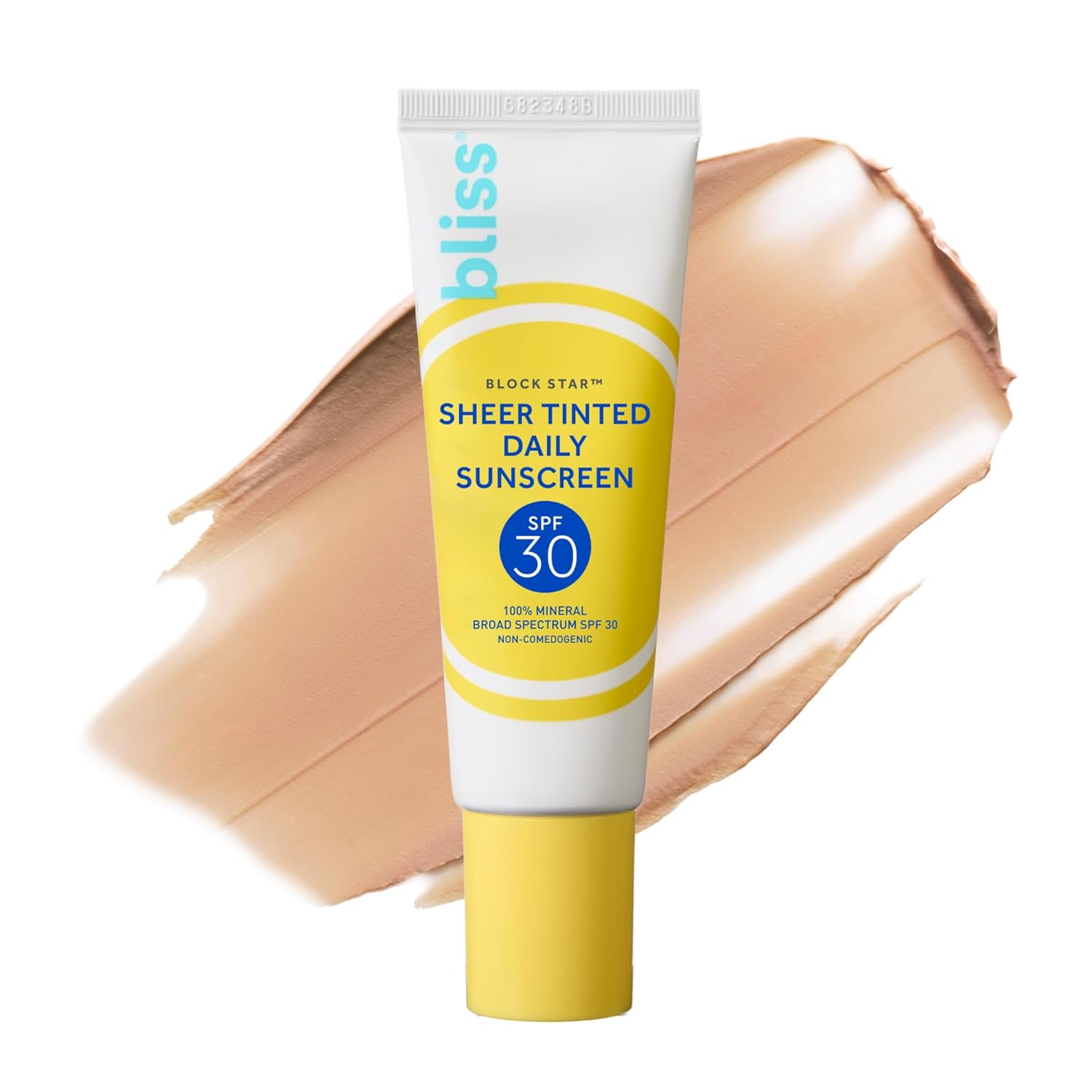 Bliss Block Star SPF 30 Daily Tinted Sunscreen with Zinc Oxide, Sunscreen & Makeup Primer- All Skin Tones - 100% Mineral Broad Spectrum Sunscreen with Titanium Dioxide & Antioxidant Blend,- 1.4 fl oz image 1