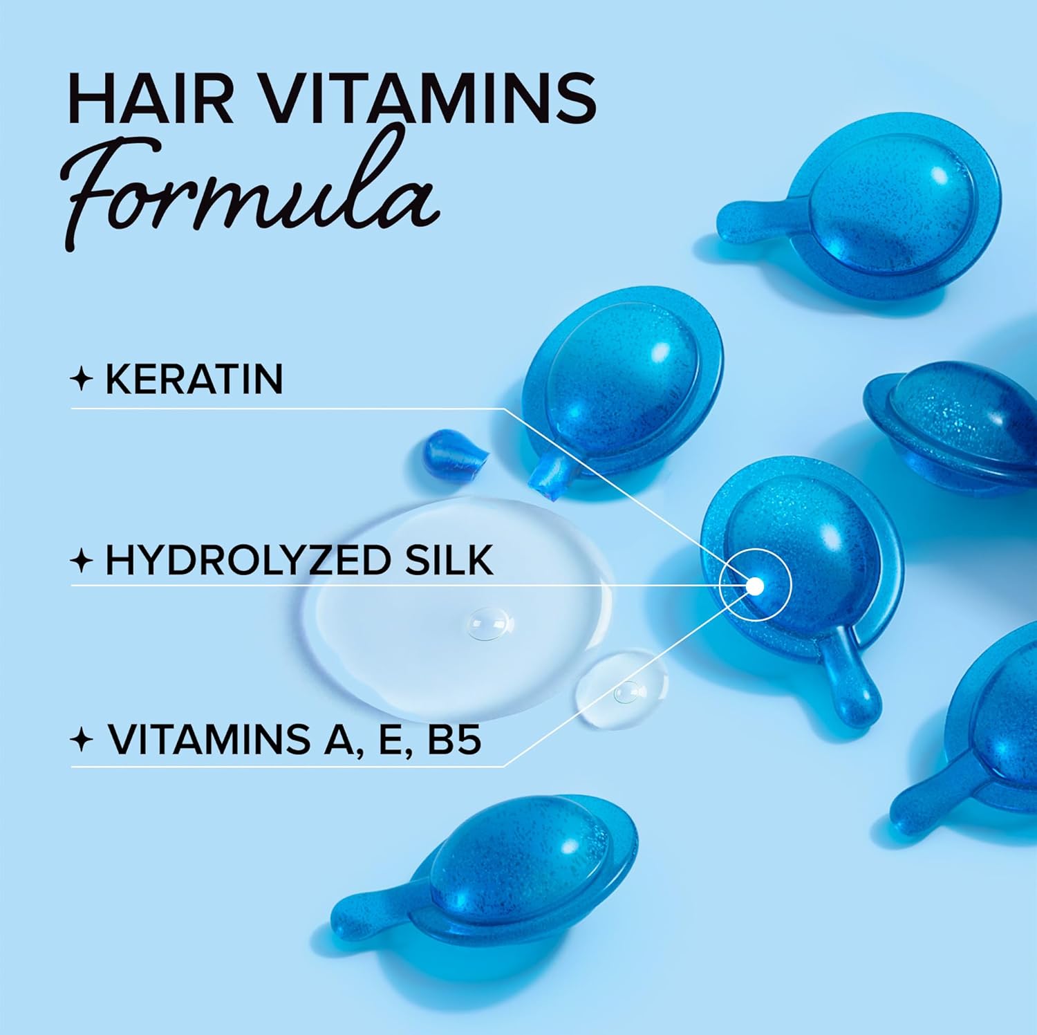 MAREE Hair Oil for Frizzy - Hair Vitamins A, E & B Keratin Styling Capsules with Jojoba & Argan Oil - Anti Frizz Serum for Women - Frizzy, Damaged, Dry and Curly - Sérum Gotas & Aceite Para el Cabello image 4