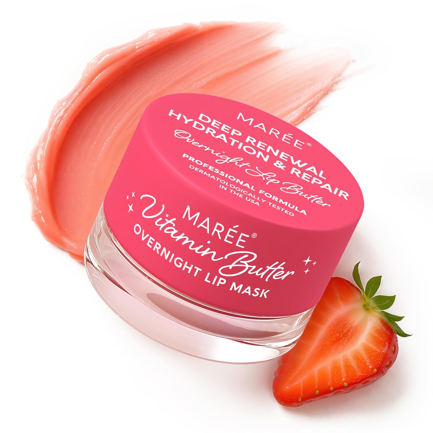 MAREE Lip Mask with Hyaluronic Acid - Overnight Butter Balm - Moisturizer for Very Dry Lips - Hidratante de Labios Care Hydration image 1