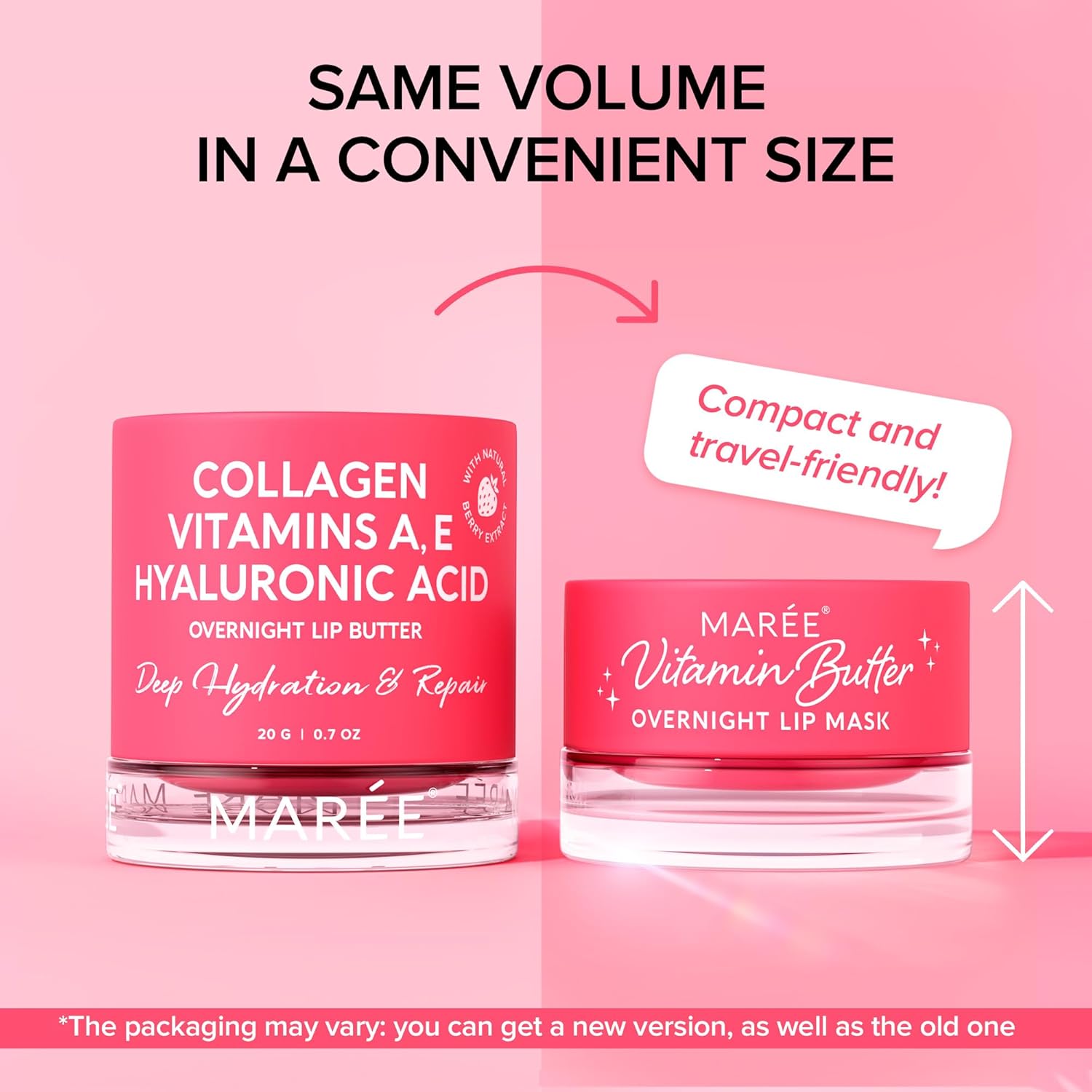 MAREE Lip Mask with Hyaluronic Acid - Overnight Butter Balm - Moisturizer for Very Dry Lips - Hidratante de Labios Care Hydration image 2