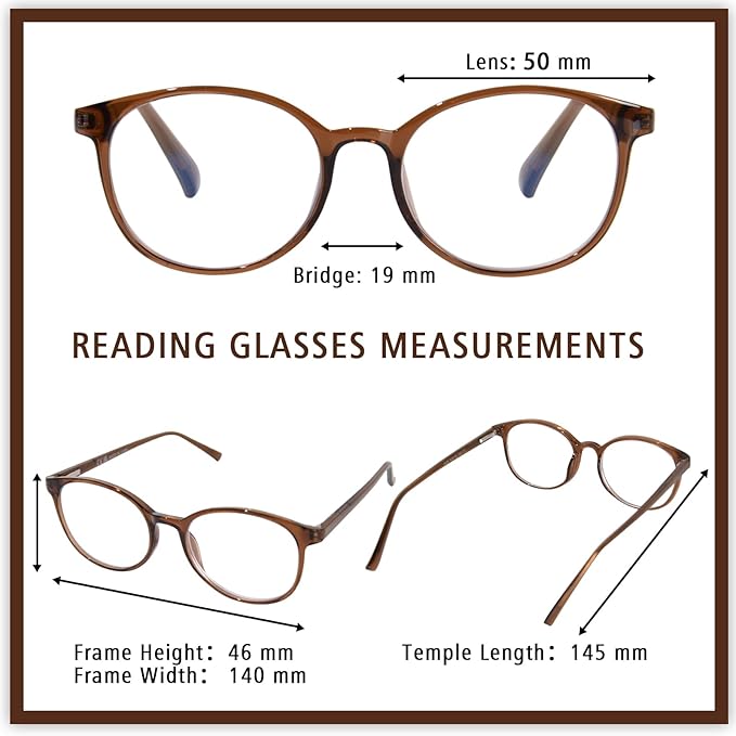 OPTOFENDY TR90 Reading Glasses for Women, Fashion Round Blue Light Blocking Computer Readers with Anti Eyestrain & UV Glare image 5