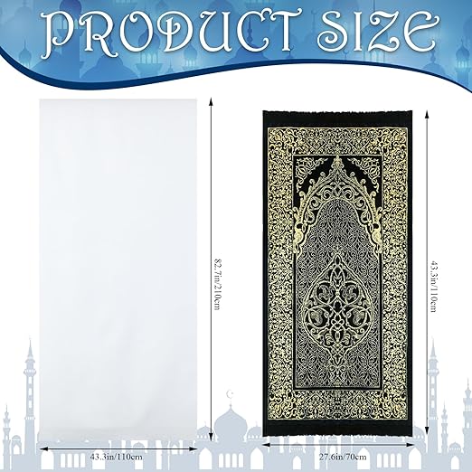 15 Pcs Ahram Ihram for umrah men Clothing Hajj essentials Include 43 x 83 inch Islamic Clothing Towel Muslim Prayer Rug Mat Ihram Belt Waist Pack Prayer Bead Necklace Compass Pins image 2