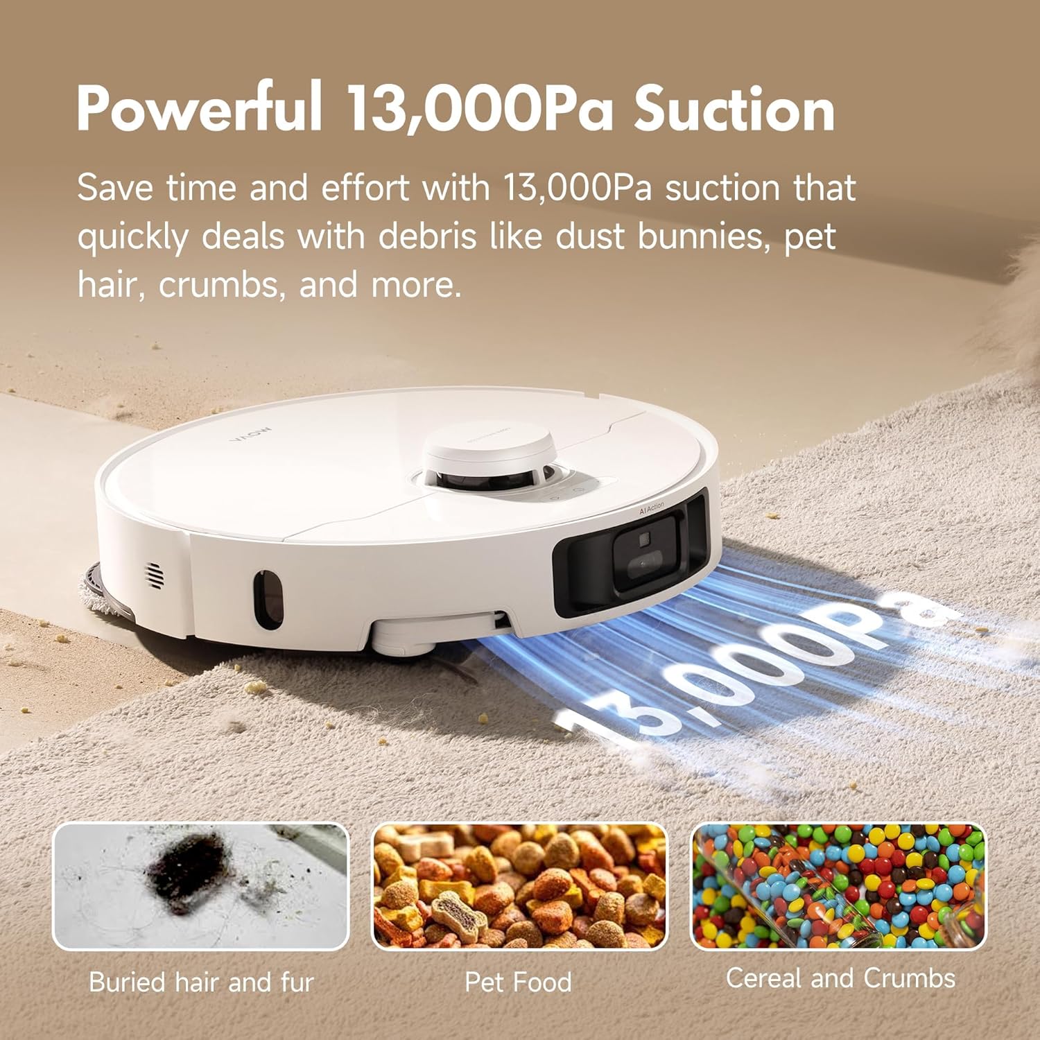 MOVA P10 Pro Ultra Robot Vacuum and Mop 13,000Pa Suction, 140°F Hot Water Auto Mop Washing & Drying, Dual Spinning Extenable Mop,10.5mm Lifting for Carpet, 360°Obstacle Avoidance, App Control image 2