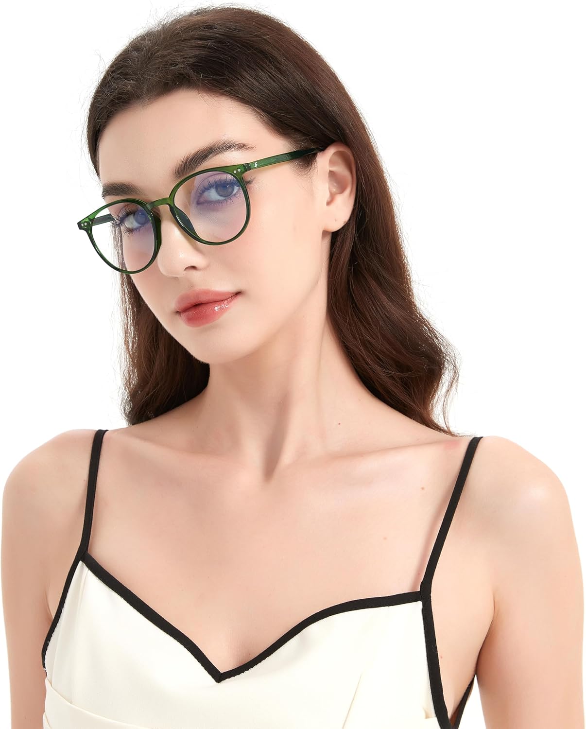 Blue Light Blocking Glasses for Women and Men, Round Frame Computer Gaming Anti Eyestrain & UV Glare RF6213 (Smoke Grey) image 2