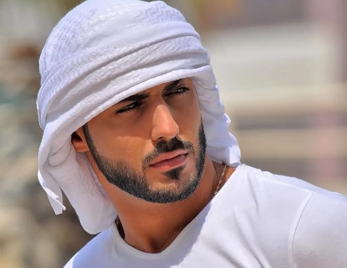 HOMELEX Keffiyeh Arab Head Scarf for Men Sheikh Muslim Turban Saudi Dubai Headwear image 5