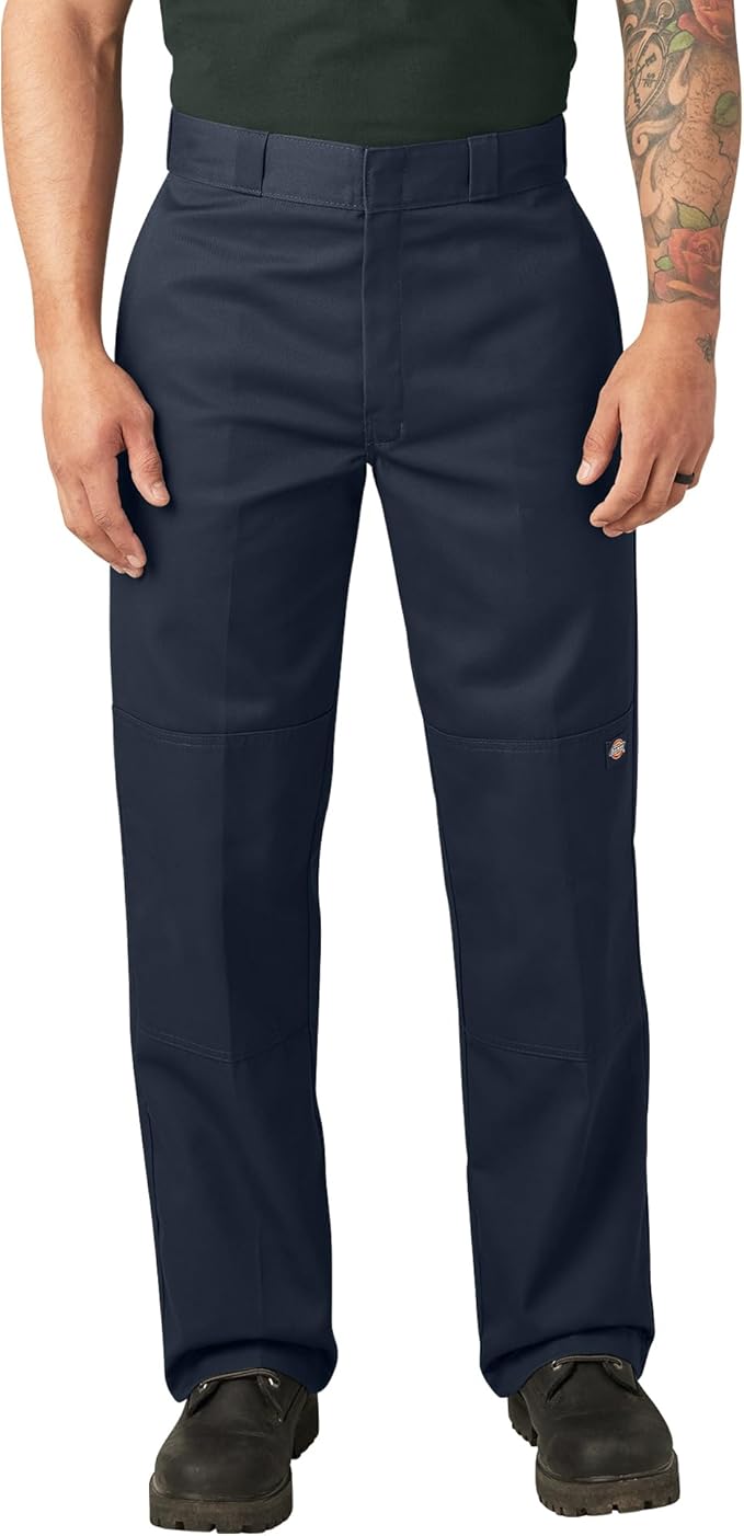 Loose Fit Double Knee Work Pants. Dark Navy, 32 30 image 6