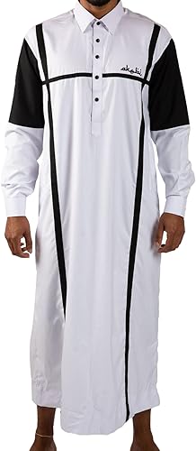 Men’s Thobe – Urban Printed Thobe for Men - Long Sleeve Islamic Robe - Kaftan for Eid, Prayer, Ramadan & Casual Outfits image 1