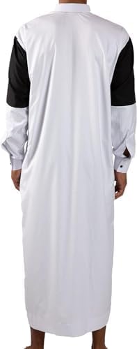 Men’s Thobe – Urban Printed Thobe for Men - Long Sleeve Islamic Robe - Kaftan for Eid, Prayer, Ramadan & Casual Outfits image 2