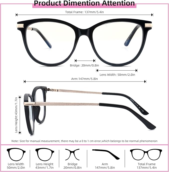 3 Pack Progressive Multifocus Reading Glasses for Women Blue Light Multifocal Transition Readers with Spring Hinge image 3