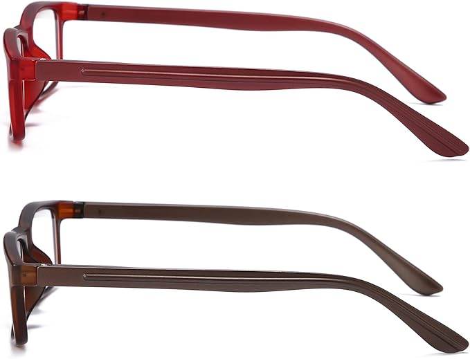 Reading Glasses Blue Light Blocking for Men Women,Rectangular Frame Computer Readers with Spring Hinge image 5