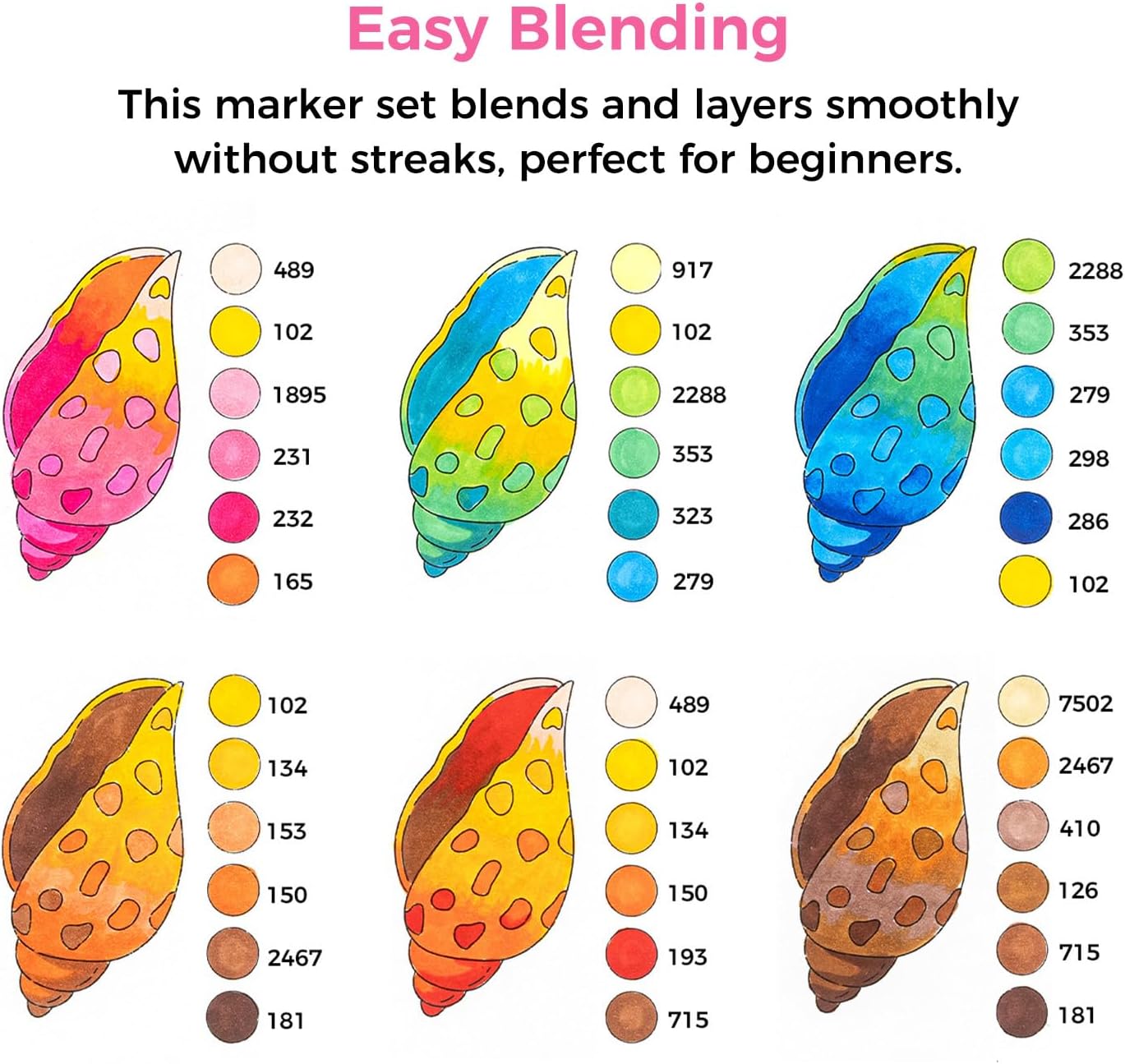 Ohuhu Markers, 48-color Double Tipped Alcohol Markers, Chisel & Fine Alcohol-based Art Marker Set for Adults Coloring Illustration, Great Value Pack for Students' Art Class, Better Designed Grip image 3