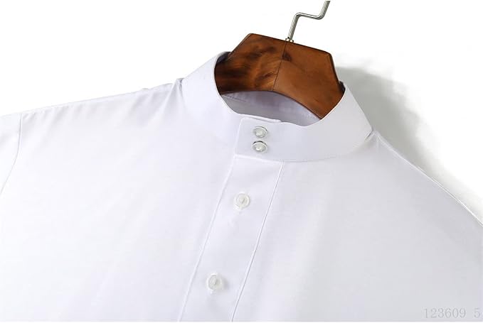 Men's Saudi Arabic Thobe Jubba Dishdasha Long Sleeve Robe Ramadan Muslim Dress Middle East Islamic Clothing image 7