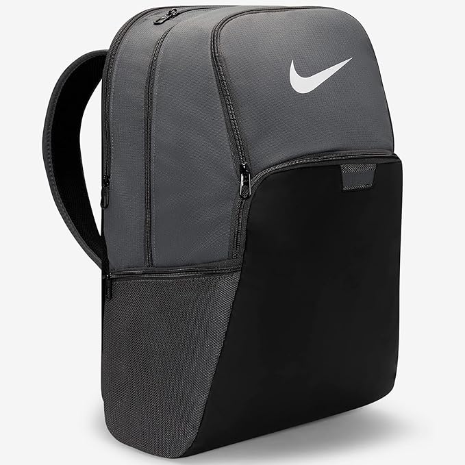 Nike Brasilia 9.5 Training Backpack, Iron Grey/Black/White, Large image 3